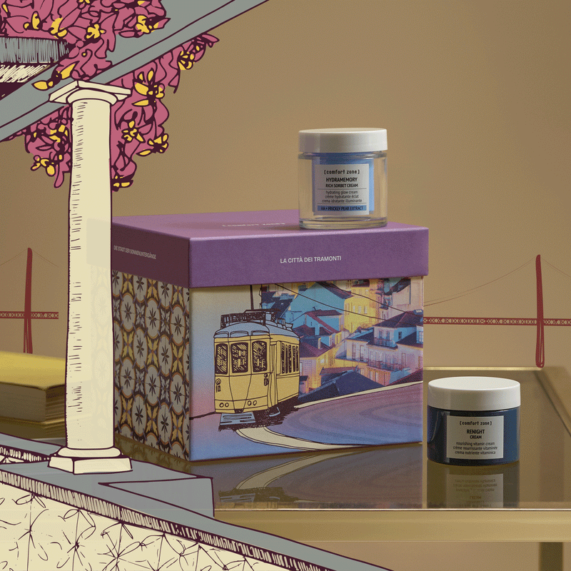 Comfort Zone: KIT THE CITY OF SUNSETS  Nourishing glow face kit -1.gif
