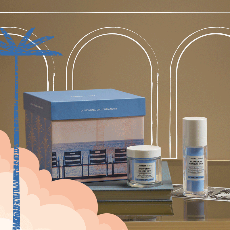 Comfort Zone: KIT THE CITY OF BLUE HORIZONS  Hydrating glow face kit -1.gif
