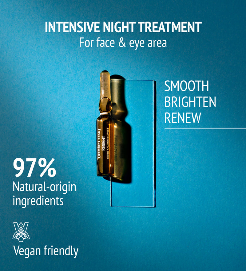 Comfort Zone: RENIGHT BRIGHT &amp; SMOOTH AMPOULES Nighttime renewing face and eye concentrate - 7 vials consistency-2