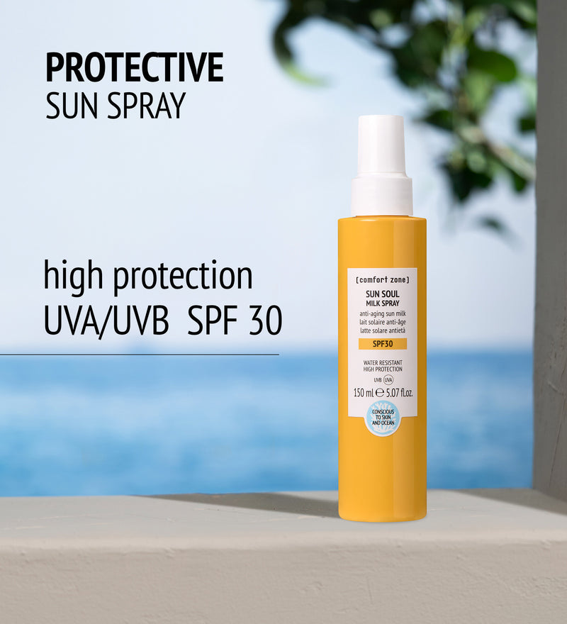 Comfort Zone: SUN SOUL MILK SPRAY SPF30   Anti-aging body sun milk  -